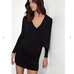 BCBGeneration black long sleeve overlay dress